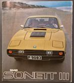 Saab Sonett III - Engelstalige folder - Februari 1970, Ophalen of Verzenden, Zo goed als nieuw, Overige merken
