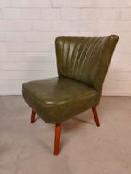 Vintage cocktail fauteuil jaren 60, Huis en Inrichting, Fauteuils, Gebruikt, Leer, Ophalen of Verzenden