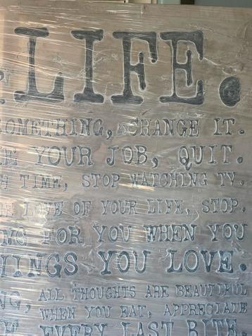 Decoratief Wandpaneel 'Life' van Sabine Kleiren beschikbaar voor biedingen