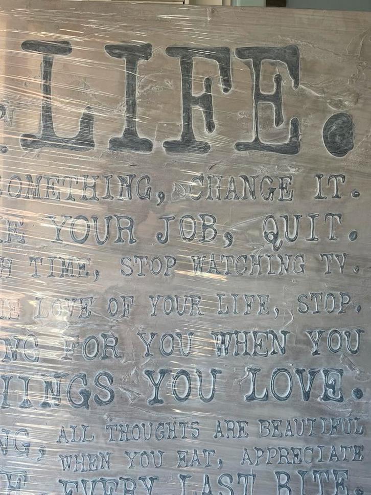 Decoratief Wandpaneel 'Life' van Sabine Kleiren, Huis en Inrichting, Woonaccessoires | Wanddecoraties, Zo goed als nieuw, Ophalen