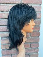 Leuke rommelig geknipt pruikje, Human hair, nieuw, zwart, Ophalen of Verzenden, Nieuw, Pruik of Haarverlenging