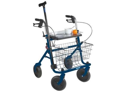 Rollator Thuasne Quatro blauw (weinig gebruikt), Diversen, Rollators, Zo goed als nieuw, Opvouwbaar, Ophalen
