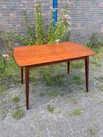 ‘60 Deense uitschuifbare design eettafel teak goede  staat, Ophalen, Teakhout, 50 tot 100 cm, Vijf personen of meer