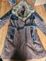 Leren jas met bontkraag, maat 48 (valt kleiner), Ophalen, Bruin, Maat 46/48 (XL) of groter, Onbekend