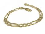 Gouden Figaro Schakel Armband (Geslepen) - 22,5 cm / 19,1 g