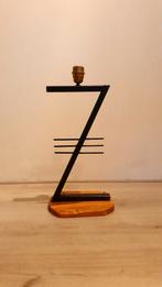 Tafellamp Z-vorm - Metaal en hout, Huis en Inrichting, Woonaccessoires | Paraplubakken, Ophalen of Verzenden, Metaal