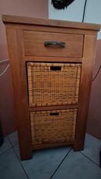 Mooi houten kastje met lade en manden, Ophalen, Gebruikt, 50 tot 100 cm, Landelijk