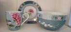 Pip Studio Blushing Bird Blauw Set, Huis en Inrichting, Keuken | Servies, Ophalen of Verzenden, Zo goed als nieuw, Overige stijlen