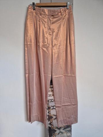 ALYSI Pantalon Glans - Roségoud/Roze - Maat 38 (M) beschikbaar voor biedingen