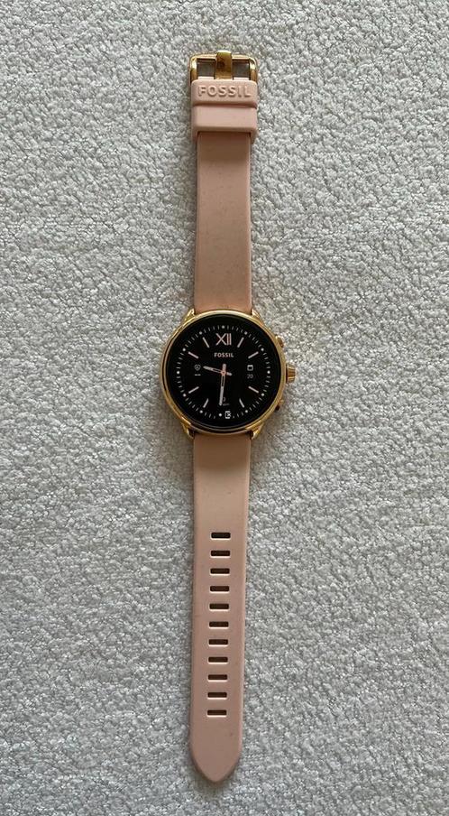 Fossil gen 6 smartwatch (FTW4071) 44mm, Sieraden, Tassen en Uiterlijk, Smartwatches, Zo goed als nieuw, iOS, Roze, Ophalen of Verzenden