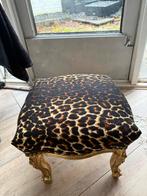 Panterprint met gouden barok krukje, Ophalen, Hout