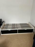Ikea Flaxa bed met lades - eenpersoons / Zo goed als nieuw!, Ophalen, 90 cm, Eenpersoons, Wit