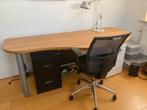 Massief eiken bureaublad (dikte 35mm), Ophalen, Zo goed als nieuw, Bureau