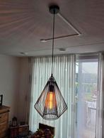 2 Kare design metalen draadlampen zwart met retro led lampen, Ophalen of Verzenden, Zo goed als nieuw, Metaal, Minder dan 50 cm