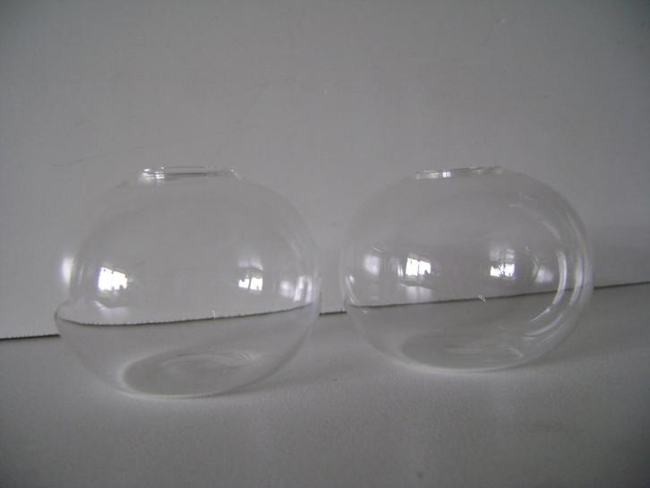 2 Olielampjes glas 5cm diameter en 8cm hoog.Zie omschrijving, Hobby en Vrije tijd, Overige Hobby en Vrije tijd, Nieuw, Ophalen of Verzenden