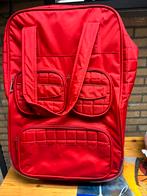 Mooie rode koffer met wieltjes en handvat, Overige materialen, 35 tot 45 cm, Uitschuifbare handgreep, Zo goed als nieuw
