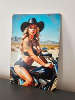 Mancave/bar/garage wanddecoratie Biker girl, Ophalen of Verzenden, Nieuw