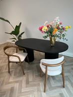 Eettafel Ovaal Zwart Cilinder Poot OUTLET ‼️, 100 tot 150 cm, Ophalen of Verzenden, Vijf personen of meer, Overige houtsoorten