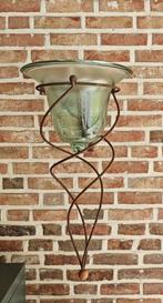 Plantenhanger met glazen stolp, Ophalen of Verzenden, Rond, Metaal, Minder dan 30 cm