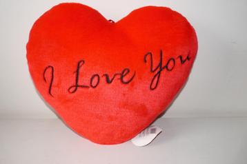nieuw kussen hart I love you 34 cm