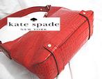 KATE SPADE 🩷  croc embossed hobo tas NIEUW!, Sieraden, Tassen en Uiterlijk, Verzenden, Nieuw, Rood, Handtas