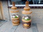 Houten Decoratie Potten Set, Ophalen of Verzenden, Gebruikt