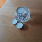 Glazen geslepen waxinelicht, Huis en Inrichting, Woonaccessoires | Kandelaars en Kaarsen, Ophalen of Verzenden