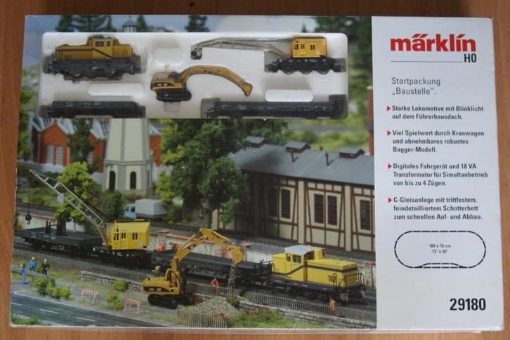 29180 Marklin START SET " BOUWPLAATS ", Hobby en Vrije tijd, Modeltreinen | H0, Zo goed als nieuw, Treinset, Wisselstroom, Märklin