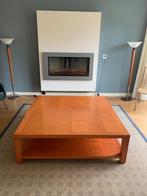Houten salontafel 130x130 cm, Huis en Inrichting, Tafels | Salontafels, Ophalen, Overige materialen, Gebruikt, Vierkant
