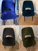 Vier fluwelen stoelen gekleurd, Ophalen, Gebruikt, Overige kleuren, Vier