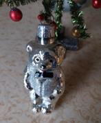 Oud zilverkleurig kerstboom beertje, Diversen, Kerst, Ophalen of Verzenden, Gebruikt