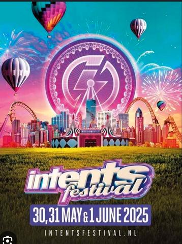 2 x zaterdag tickets Intens festival  beschikbaar voor biedingen