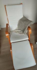 Ikea Rimbo fauteuil met voetenbank - jaren 90 design, Ophalen, Hout, Jaren 90, Minder dan 75 cm