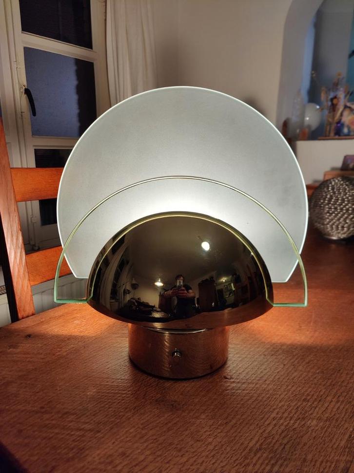 tafellamp van Estiluz, Barcelona, ​​jaren 80, Huis en Inrichting, Lampen | Vloerlampen, Gebruikt, Minder dan 100 cm, Glas, Metaal