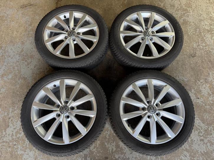Set 17 Inch originele VW Golf Dijon velgen met Michelin wint, Auto-onderdelen, Banden en Velgen, Banden en Velgen, Winterbanden