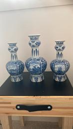 Vazen kast stel Delfts blauw aardewerk, Antiek en Kunst, Antiek | Vazen, Ophalen of Verzenden