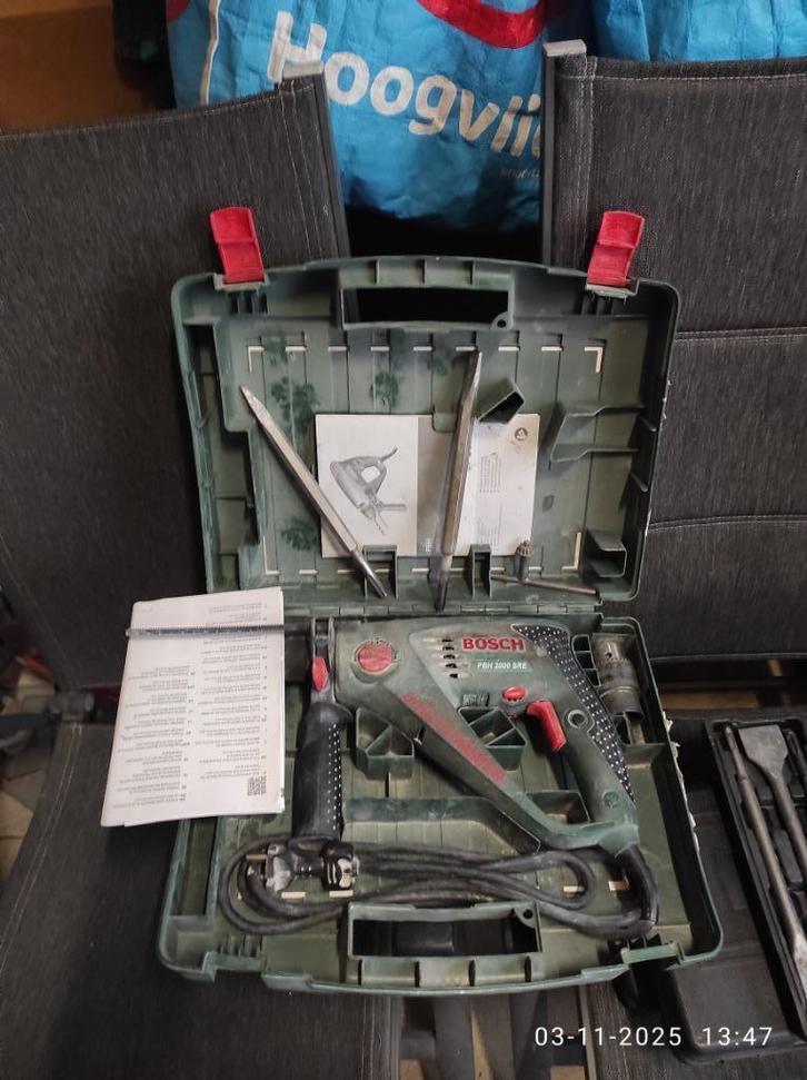 bosch pbh 2000 sre klopboor (bedraad), Doe-het-zelf en Verbouw, Gereedschap | Boormachines, Boormachine, 400 tot 600 watt, Klopboormechanisme