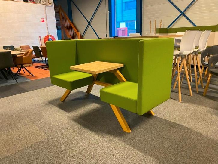 TOOaPICNIC Hide 110 - groene stof - Naturel Oak hout, Huis en Inrichting, Bureaus, Gebruikt, Ophalen