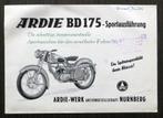 Originele Duitse folder ARDIE BD 175 cc - 1954, Motoren, Overige merken