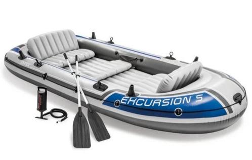 Te koop Opblaasboot intex excursion 5 (nieuw nieuw), Watersport en Boten, Kano's, Nieuw, Overige typen, Drie personen of meer