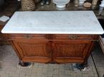 Antieke wastafel badkamermeubel marmer vintage commode baby, Gebruikt, 100 tot 150 cm, Ophalen of Verzenden, Minder dan 100 cm
