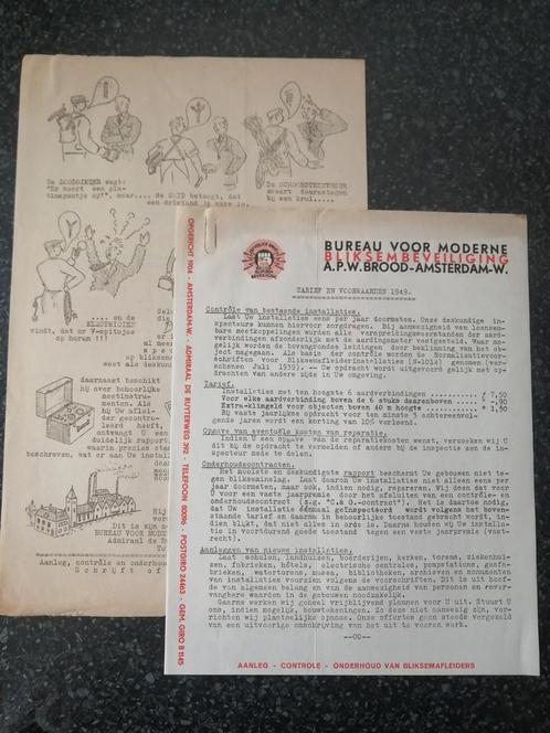 Bliksembeveiliging 1949, Boeken, Catalogussen en Folders, Gelezen, Folder, Ophalen of Verzenden