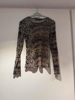 Tijgerprint shirt (gaas, doorschijnbaar), Kleding | Dames, T-shirts, Ophalen of Verzenden, Zo goed als nieuw, Bruin, Korte mouw