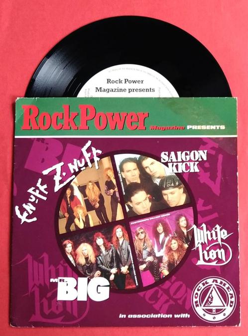 Rock EP - White Lion / Enuff Znuff / Mr Big / Saigon (33rpm), Cd's en Dvd's, Vinyl Singles, Single, 7 inch, Verzenden