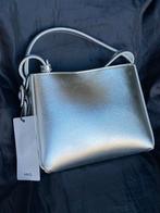 NIEUW +kaartjes Mango Mini shopper tas imitatieleer zilver, Ophalen of Verzenden, Nieuw, Grijs, Handtas