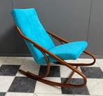 60 jaren Rocking Chair BLAUWE schommel stoel Tsjechisch TON, Huis en Inrichting, Stoelen, Ophalen, Hout, Gebruikt, Blauw
