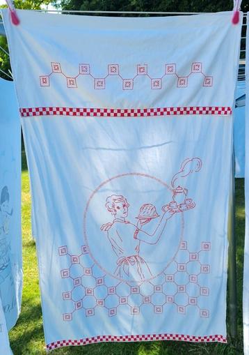Verschillende brocante keukenrek doeken Zie omschrijving  beschikbaar voor biedingen
