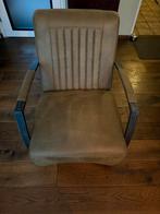 Groene Industriële Fauteuil, Huis en Inrichting, Fauteuils, Ophalen, 75 tot 100 cm, Zo goed als nieuw, Stof