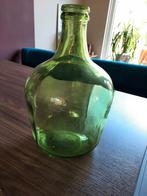 Grote groene fles, Huis en Inrichting, Woonaccessoires | Vazen, Ophalen, Minder dan 50 cm, Groen, Glas