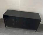 Stoere dressoir kast tvkast locker look zwart, 25 tot 50 cm, 100 tot 150 cm, Metaal, Zo goed als nieuw